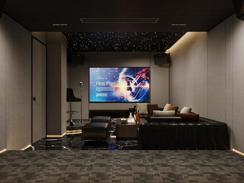 Modern audio-visual room