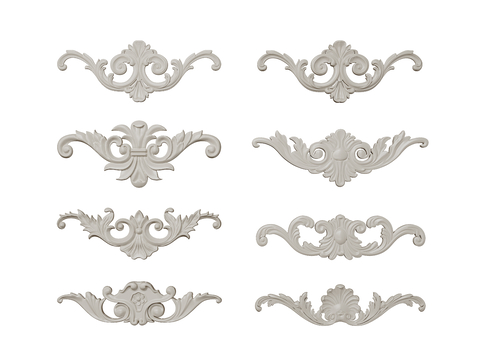 European-style Carved Corner Gypsum Components