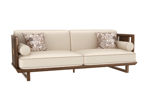 New Chinese-style double sofa