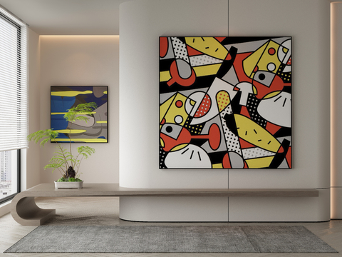 Modern Decorative Painting Abstract Painting Geometric Hanging Painting