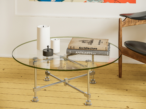 Modern glass coffee table metal coffee table