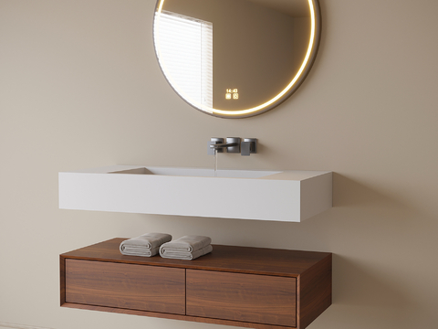 Modern suspended wash basin