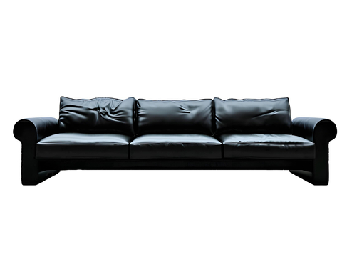 Black Leather Sofa Couch