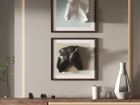 Modern Horse Head Hanging Painting Three-dimensional Painting