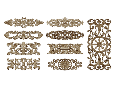 European-style Carved Corner Gypsum Components