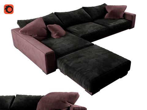 Baxter Italian Corner Sofa Tofu Block Sofa