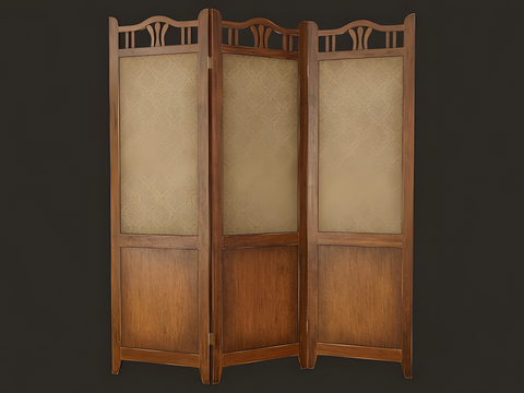 Middle Ancient Screen Folding Screen