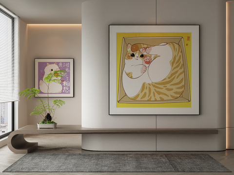 Modern cartoon decorative painting