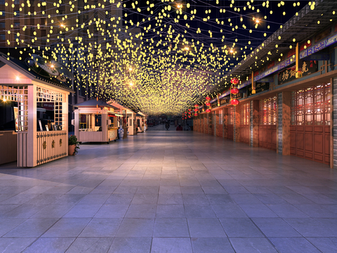 Chinese Ancient Building Ancient Market Night Market Ancient Town Ancient Town