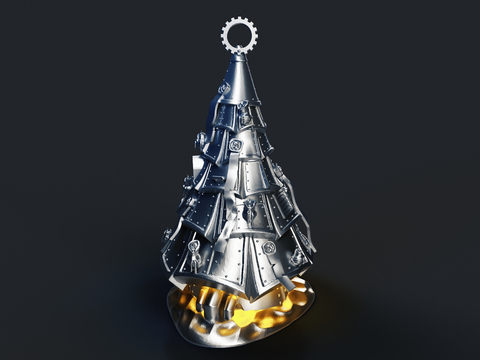 Steampunk Christmas Tree Evil Christmas Tree Ornaments