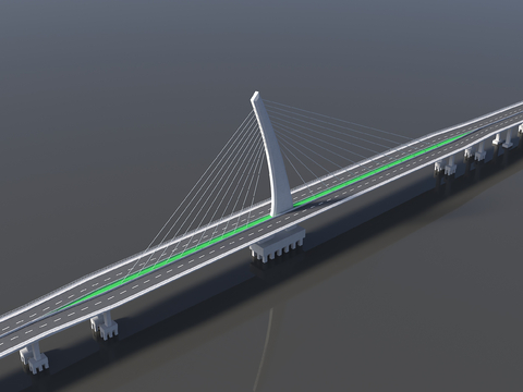 Municipal Bridge Bridge River-crossing Bridge Cable Bridge Vehicle Bridge River-crossing Bridge