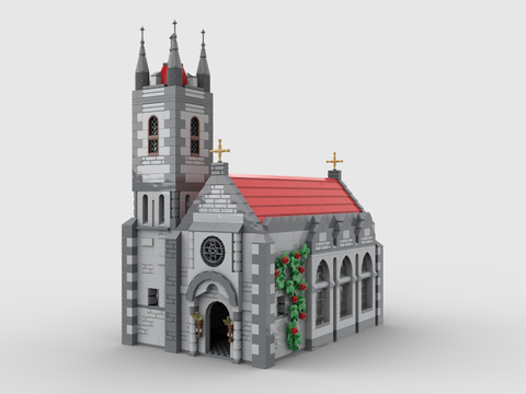 European-style Lego toy blocks medieval church