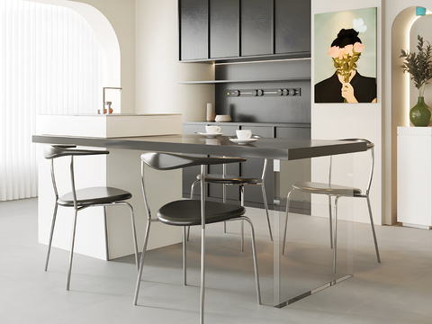 Modern Nakajima Dining Table and Chair