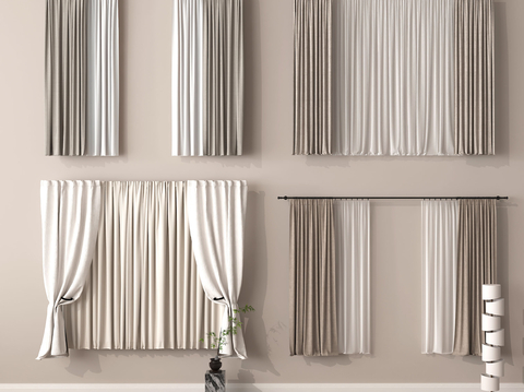 Modern curtain gauze curtain solid color curtain