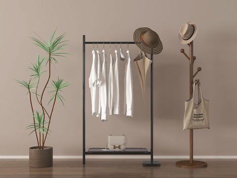 Coat rack drying rack hook rack