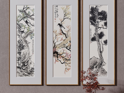 New Chinese Decorative Painting Ink Painting Flower and Bird Painting