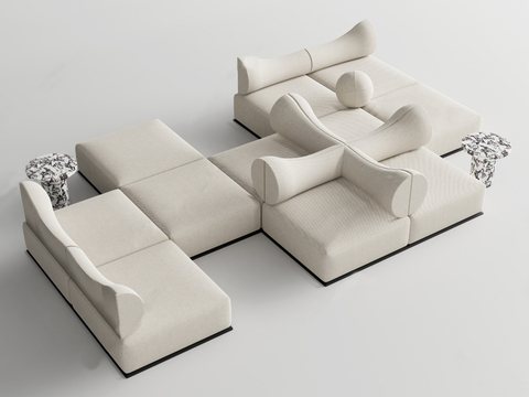 Multi-person sofa Special-shaped sofa Stitching sofa