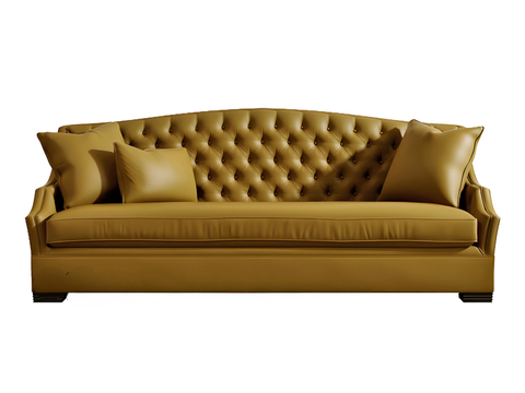 European-style Sofa Double Sofa Buckle Sofa