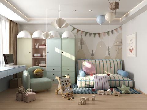 Modern kids Bedroom Entertainment Room Toy Room