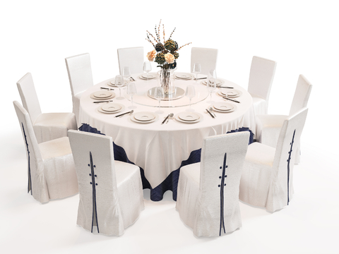 Modern Banquet Table and Chair Round Dining Table and Chair