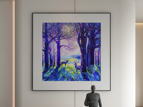 Decorative Painting Oil Painting Forest Hanging Painting