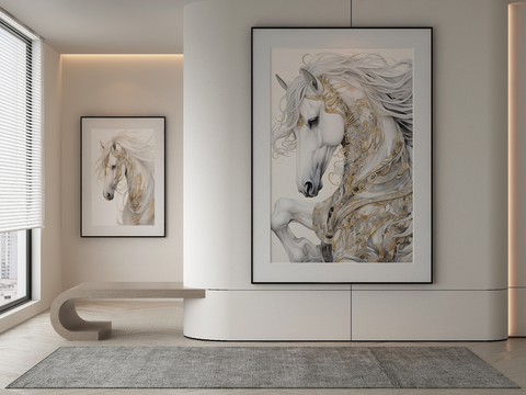 Modern Horse Hanging Painting Decorative Painting