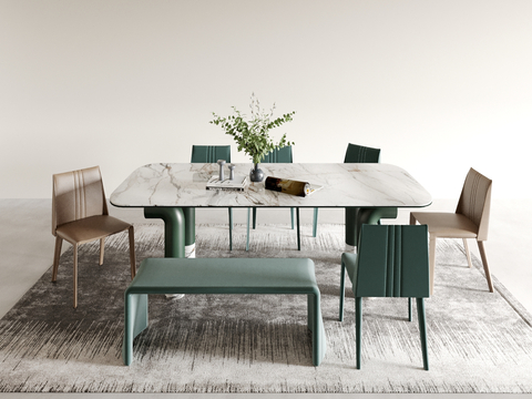 Modern Dining Table and Chair Marble Dining Table