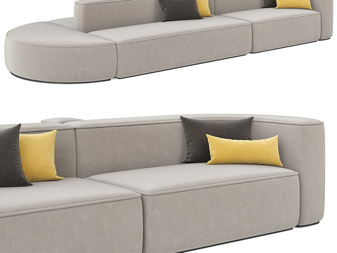 Multi-person sofa double-sided sofa