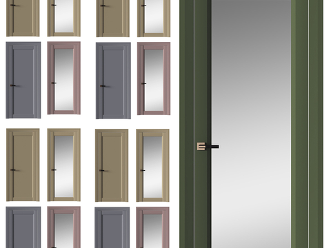 Room door glass door single door swing door