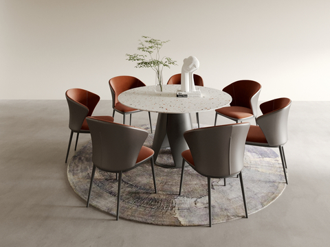 Round Dining Table and Chair