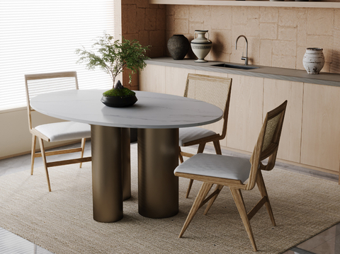 Modern Dining Table and Chair Round Dining Table