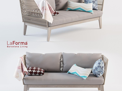 La Forma double sofa armrest sofa