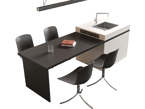 Modern Island Dining Table and Chair