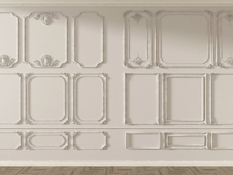 French plaster line carved line Panel