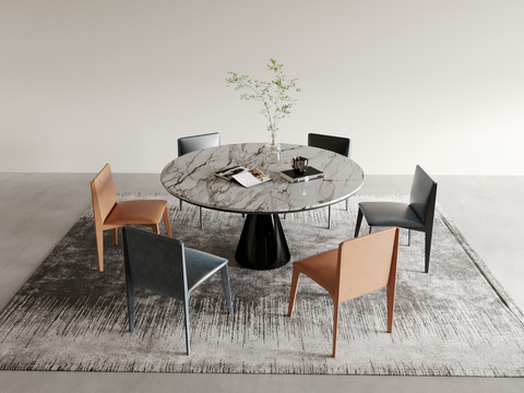 Round Dining Table and Chair