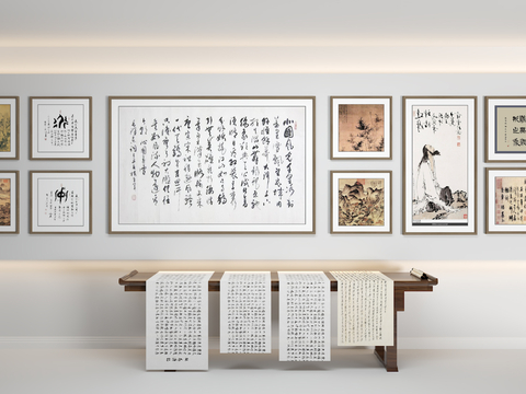 New Chinese Calligraphy, Calligraphy and Painting Hanging Paintings