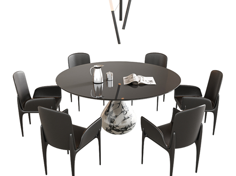 Modern Dining Table and Chair Round Dining Table