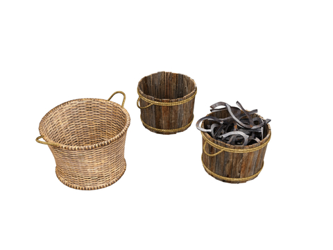 Quiet Storage Basket Wooden Barrel Bamboo Barrel Bamboo Basket