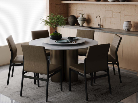 Modern Dining Table and Chair Round Dining Table