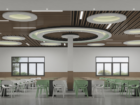 modern school canteen dining area