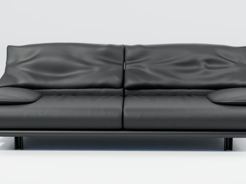 Leather sofa double sofa