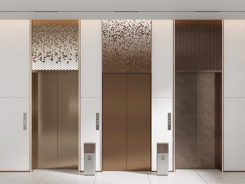 Modern elevator hall