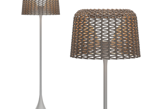 Ambient rattan floor lamp