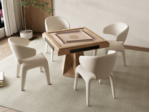 Modern mahjong table chess table and chairs