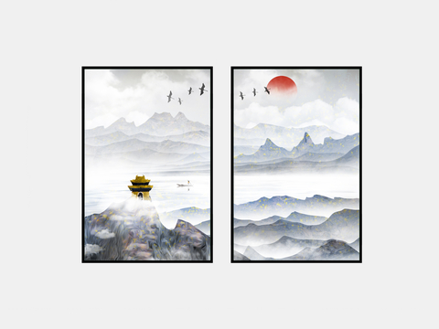 New Chinese Decorative Painting Landscape Painting Hanging Painting