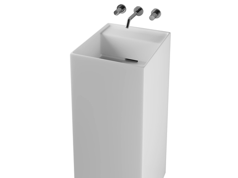 Vertical wash basin, wash basin, column basin