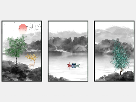 New Chinese Decorative Painting Landscape Painting Hanging Painting