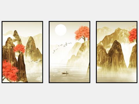 New Chinese Decorative Painting Landscape Painting Hanging Painting