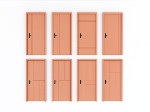 Modern room door single door bedroom door swing door