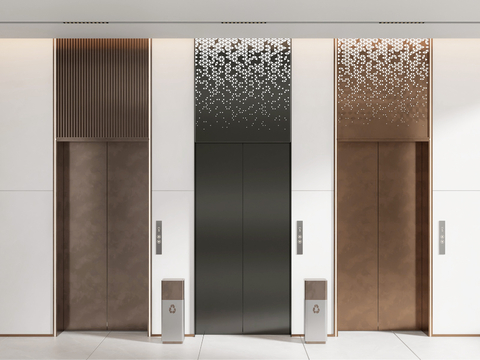 Modern elevator hall